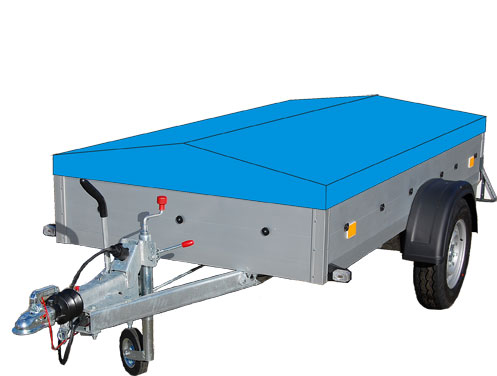 Anhängerplane Flachplane mit Spitzdach Anhängerplane Flachplane mit Spitzdach